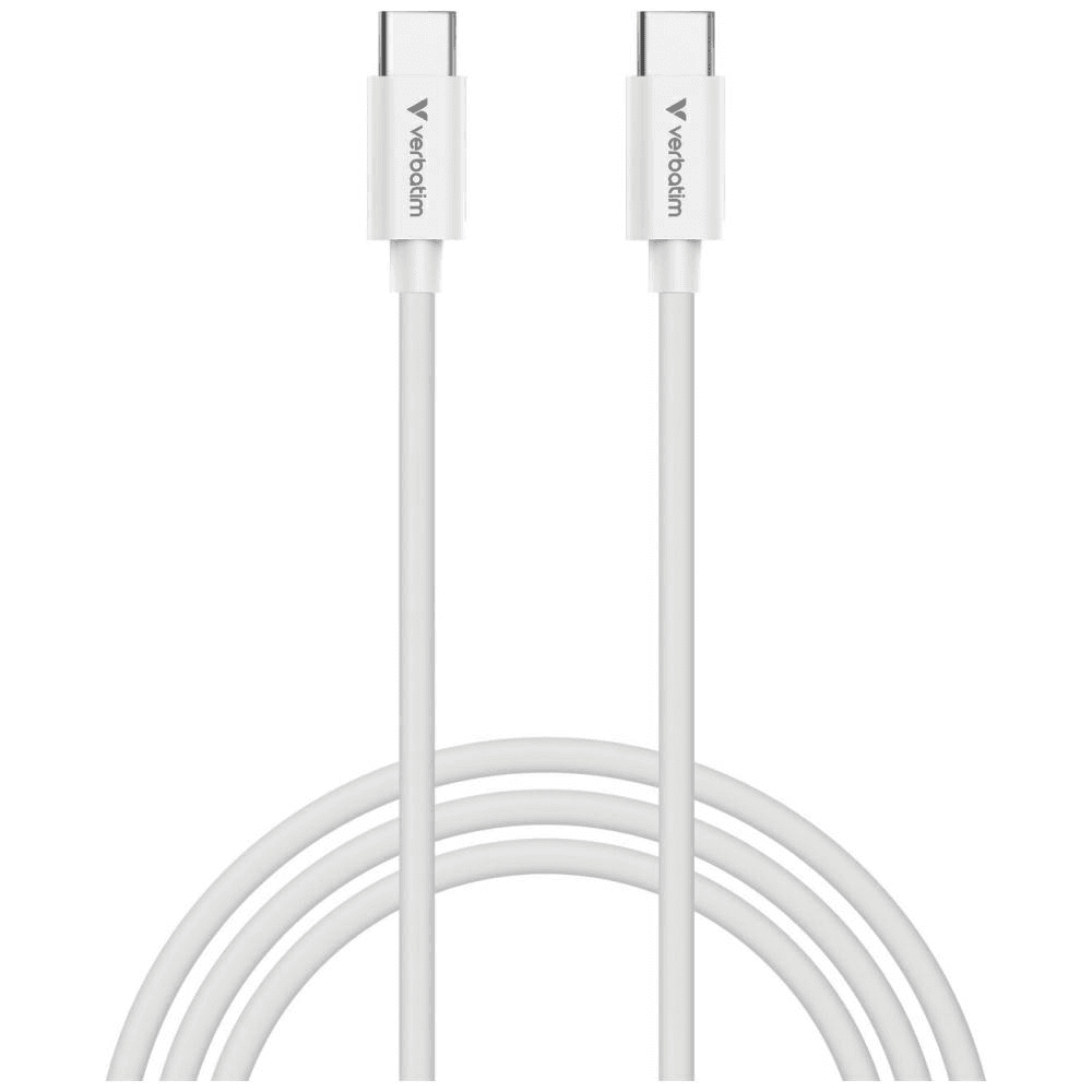 Verbatim 32409 USB kábel USB 2.0 3 m USB C 0,48 Gbit/s 100 W Biela