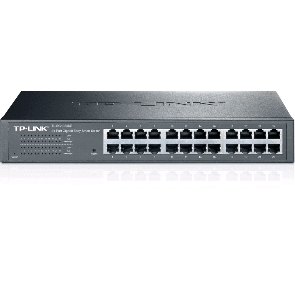 TP-Link TL-SG1024DE Riadený L2 Gigabit Ethernet (10/100/1000) 1U Čierna