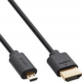 InLine 17933D2 HDMI kábel 0,5 m Typ HDMI (štandard) Typ HDMI D (micro) Čierna
