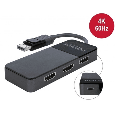 Rozbočovač DisplayPort Delock 1x DisplayPort na 3x HDMI MST