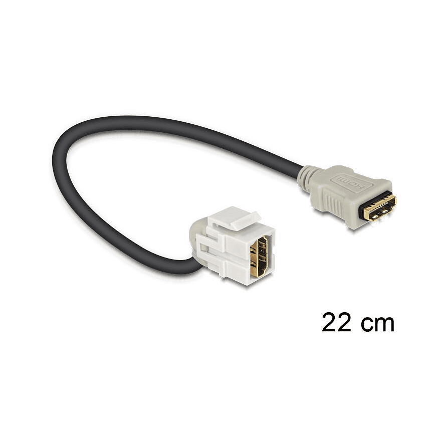 Modul keystone konektor HDMI F - HDMI F 110 na kábli 22cm pre montážnu