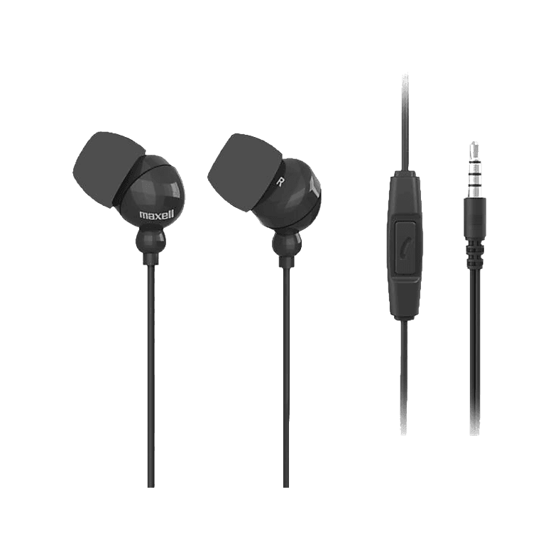 Káblové slúchadlá Maxell Plug 2 mic Jack 3.5mm black ORIG