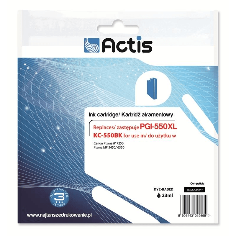Atrament Actis KC-550Bk pre Canon čierna (black)