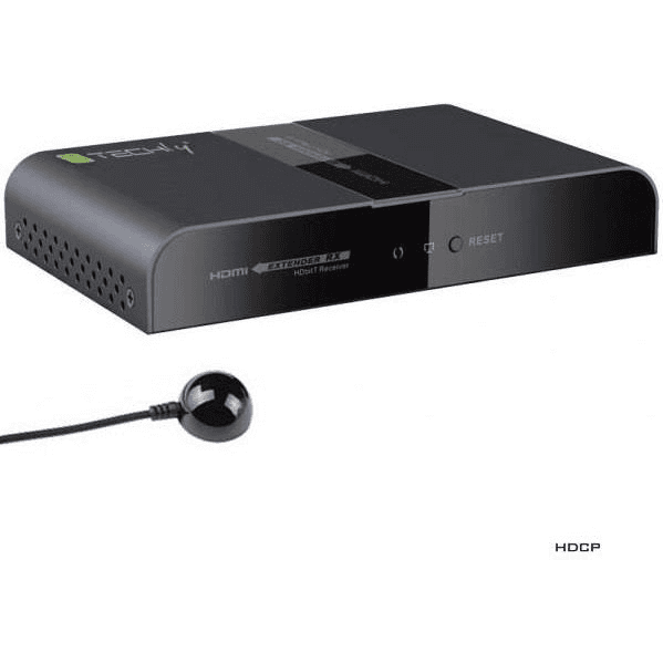 Techly IDATA EXTPL-380PR audio / video predlžovač AV prijímač Čierna