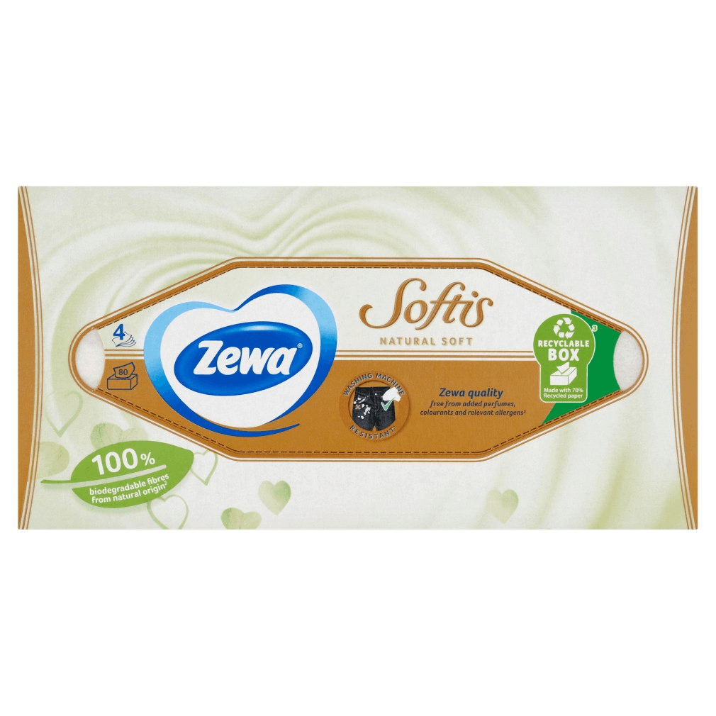Hygienické vreckovky hygienické, neparfumované Zewa, 2-vrstvové, 80 ks