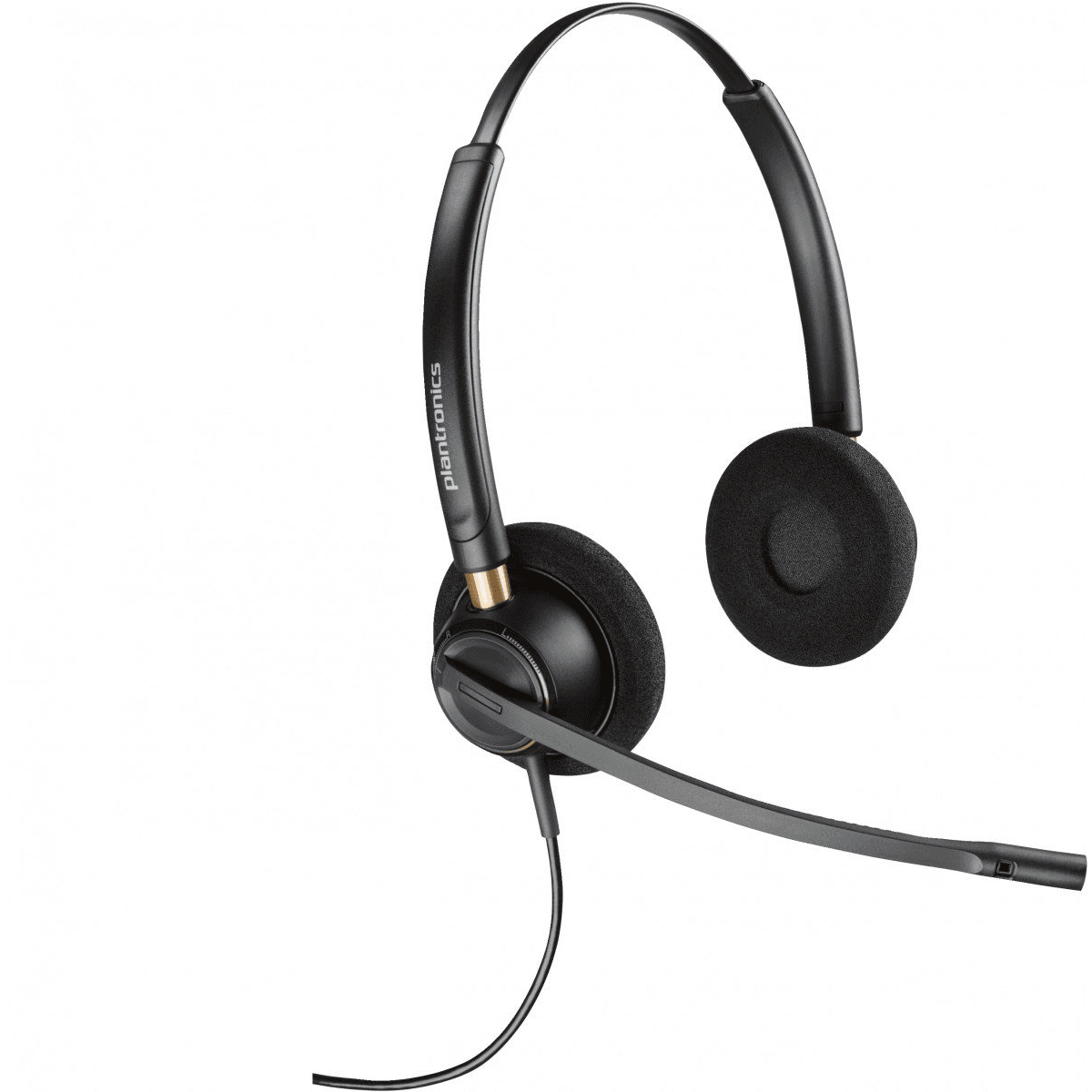 Poly EncorePro 520D with Quick Disconnect Binaural Digital Headset TAA Slúchadlá s mikrofónom Kábel Pres hlavu Hovor / hudba Čierna