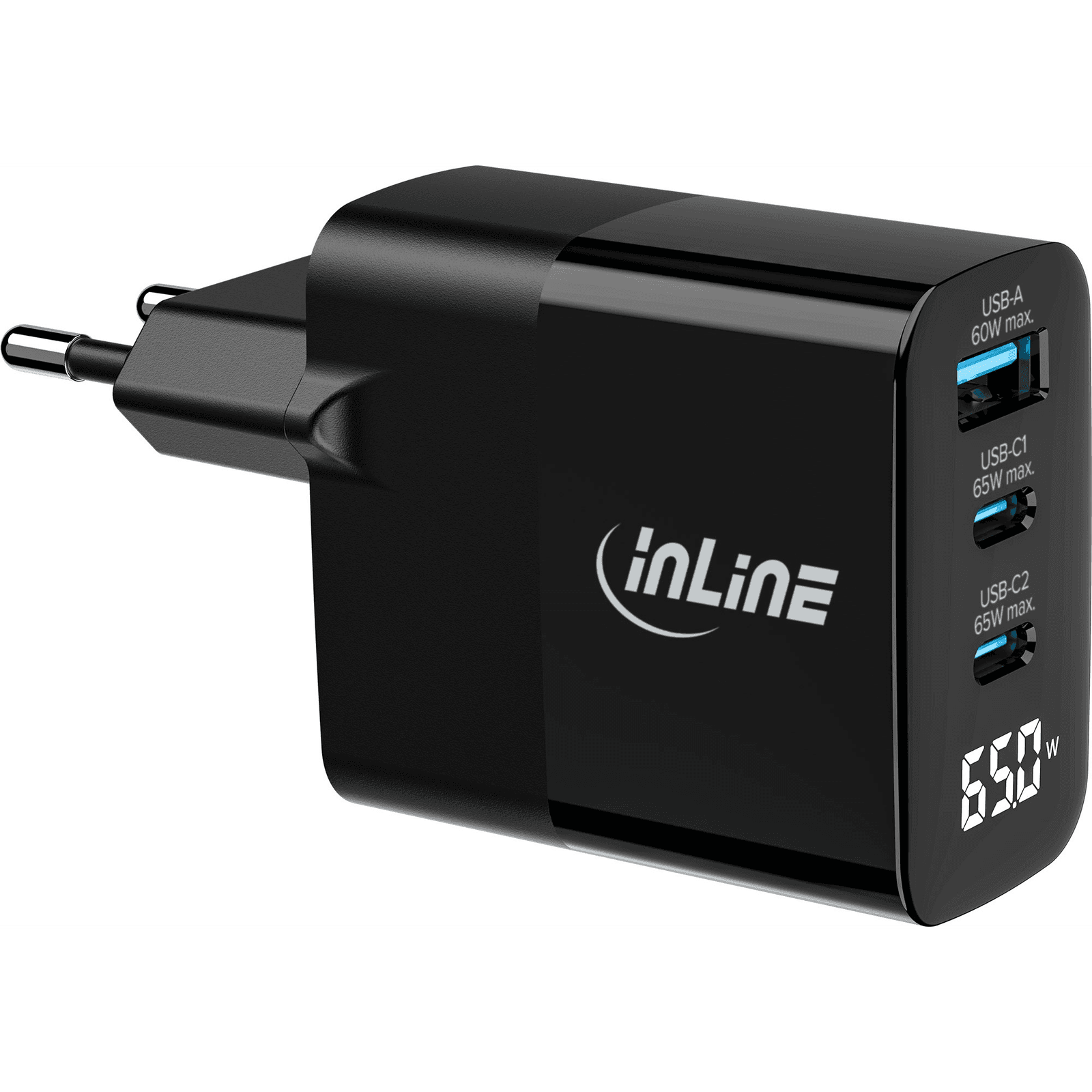 InLine 31552 nabíjačka na PDA a mobilné telefóny Univerzálne Čierna AC Rýchle nabíjanie Vnútorný
