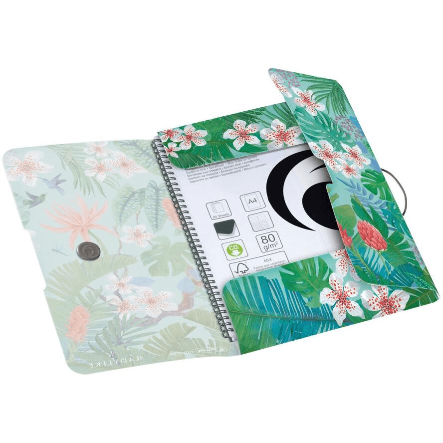Kresba 3-Krídlová PP A4 s Gumičkou Ladylike Jungle Herlitz