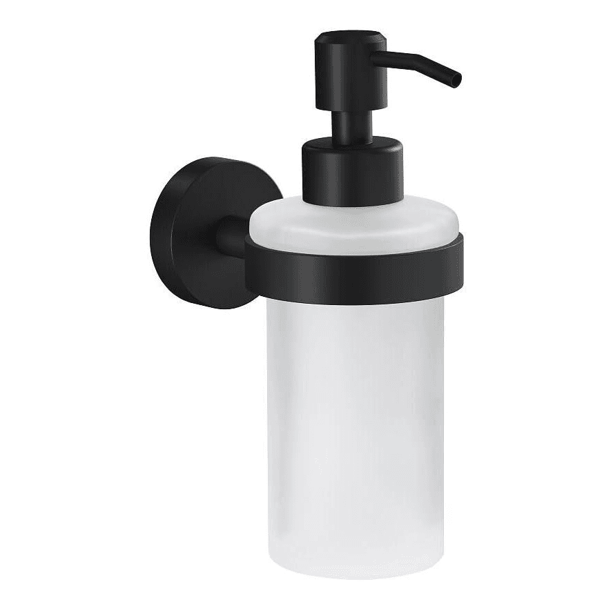 Nástenný dávkovač mydla, manuálny Tesa, 200 ml, čierny
