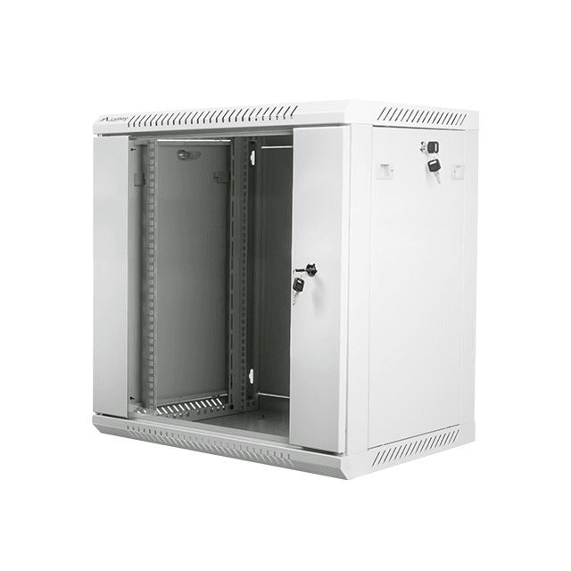 Inštalačná skriňa závesná 19'' 12U 600X450mm sivá (sklenené dvere)
