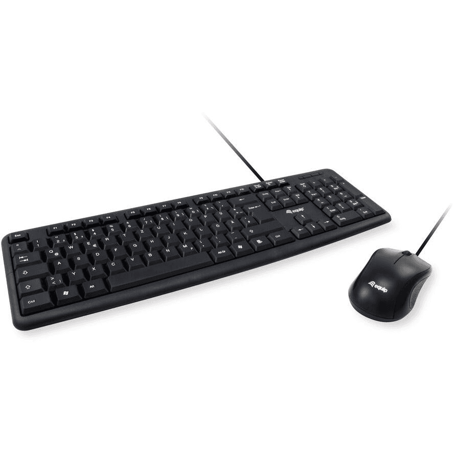 Equip 245203 klávesnica Obsahuje myš USB QWERTY Taliansky Čierna