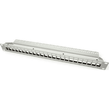 ROLINE Patch panel pre keystone, 19", STP, 24 portov, neosadený, sivý