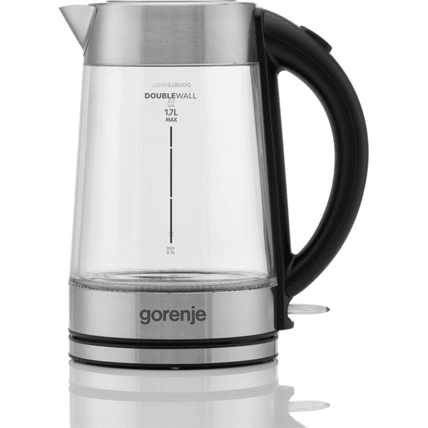 Elektrická kanvica Gorenje K17GDWII 2200 W 1,7 l strieborná/sivá
