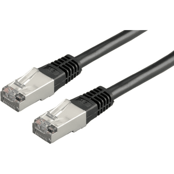 Patch kábel Roline S/FTP 5e RJ45 / RJ45 1 m čierny