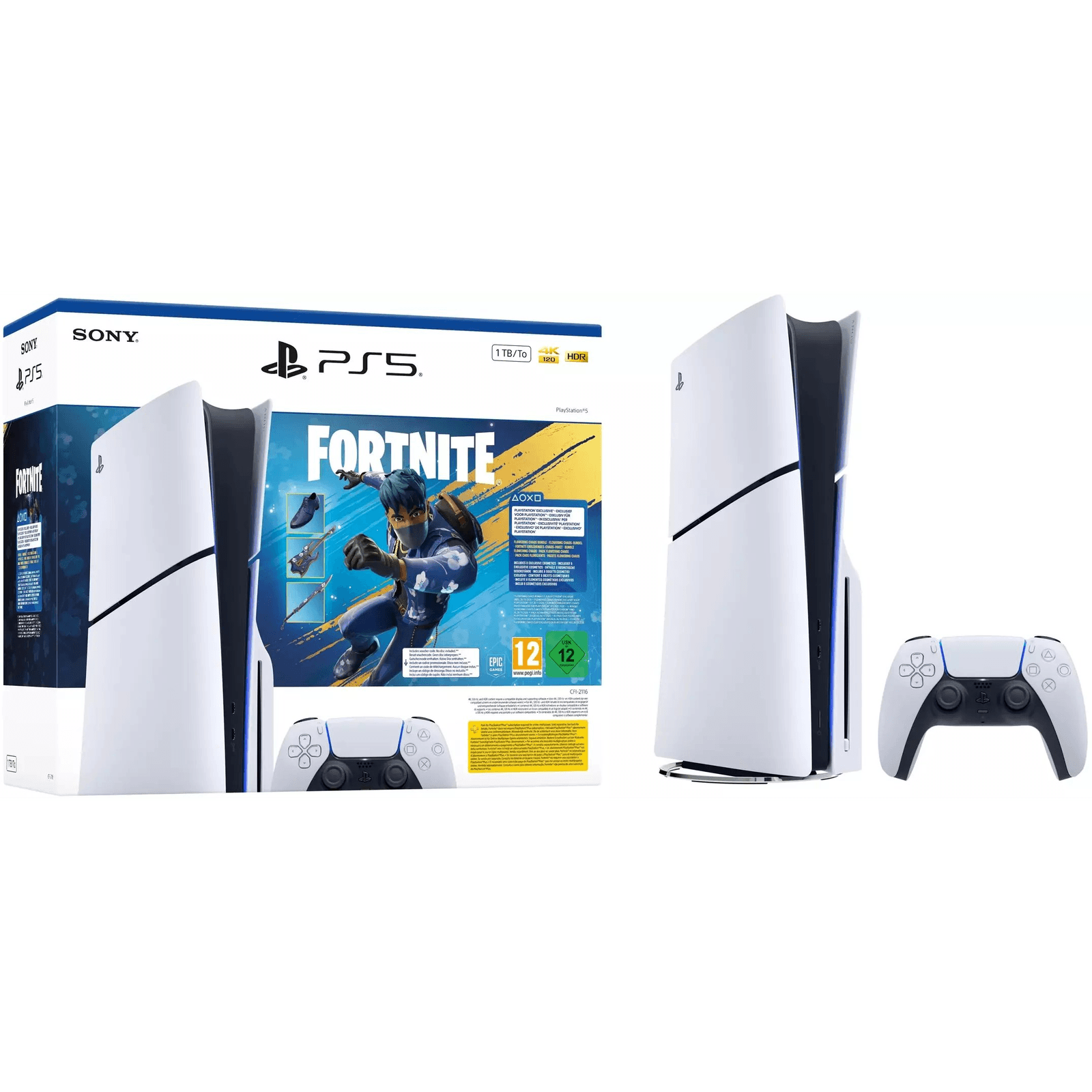 Sony PlayStation 5 - Fortnite Flowering Chaos Bundle 1 TB Wi-Fi Čierna, Biela