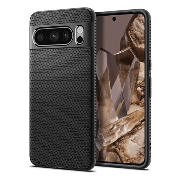 Zadný Kryt Spigen pre Google Pixel 8 Pro Liquid Air čierna geometrická