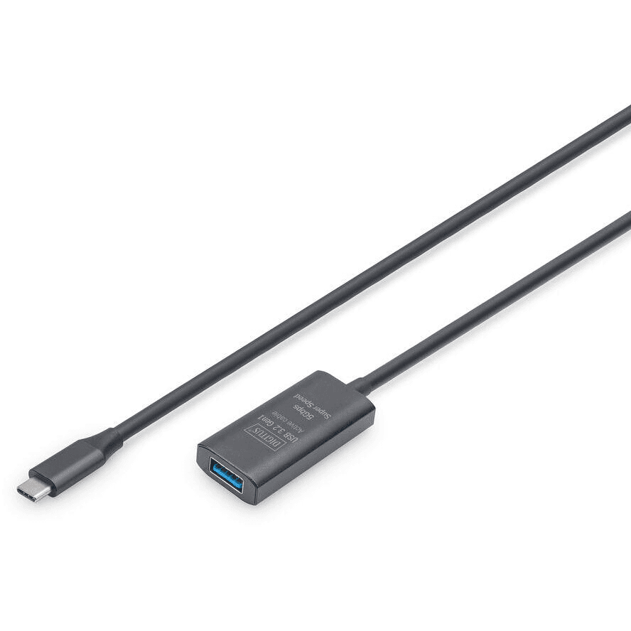 USB 3.2 kábel Digitus USBC-USBA 5G 5m aktívny
