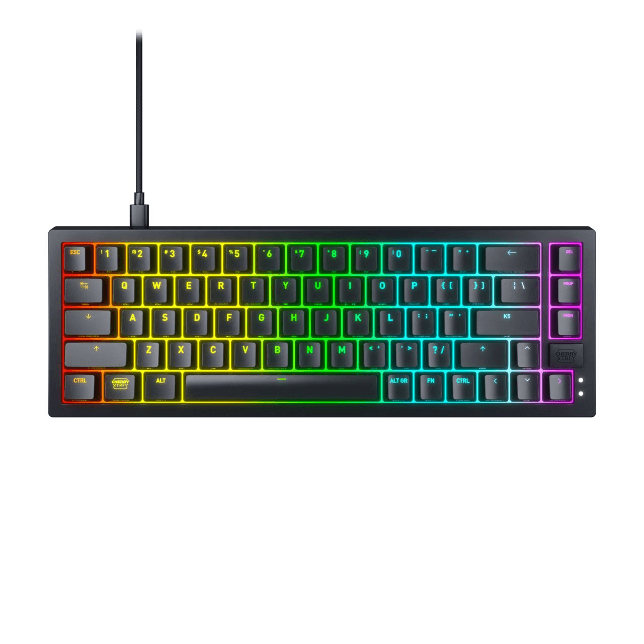 CHERRY K5V2 Compact klávesnica Hranie USB QWERTZ Nemecký Čierna