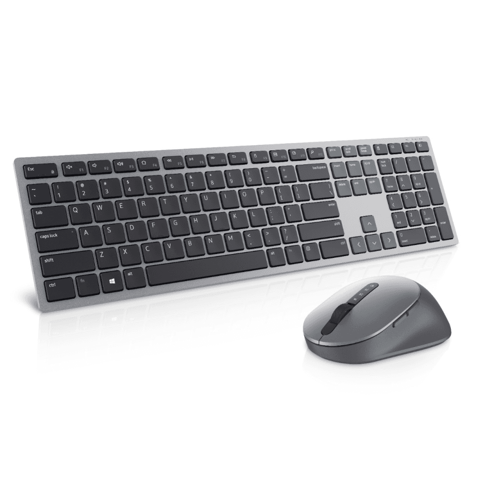 DELL KM7321W klávesnica Obsahuje myš RF Wireless + Bluetooth QWERTZ Maďarský Šedá, Titán