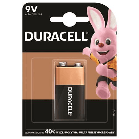 1x Alkalická batéria 9V (6LR61) 6F22 Duracell