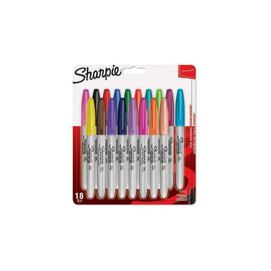 Permanentný popisovač schnúci, Vodotesný Sharpie 18 ks
