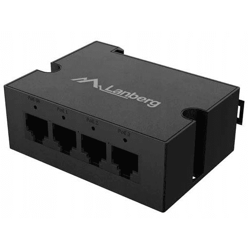 PoE extender/switch DIN-FE4-AT-30W Lanberg