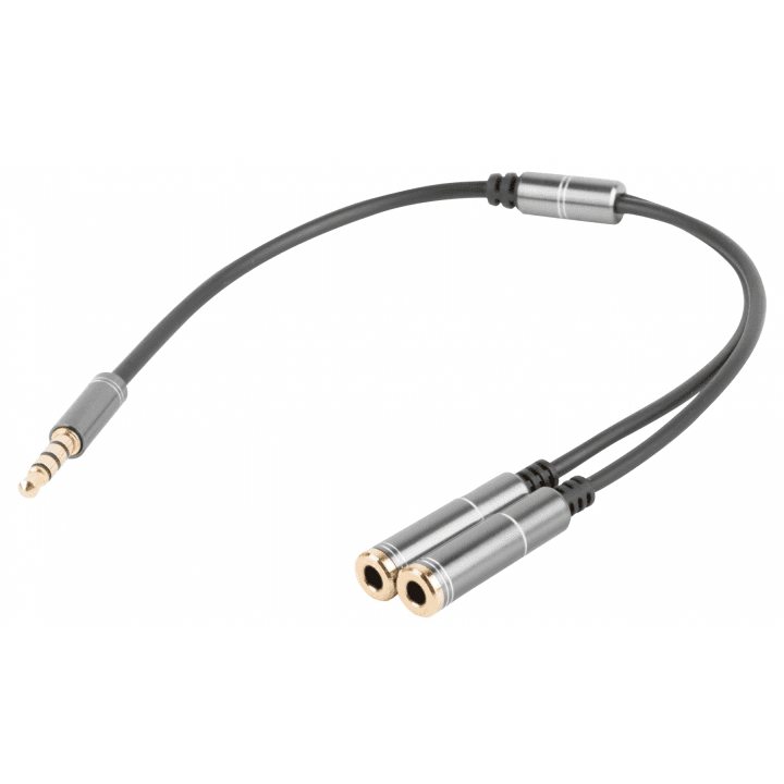 GENESIS A20 audio kábel 0,2 m 3.5mm Čierna, Strieborná