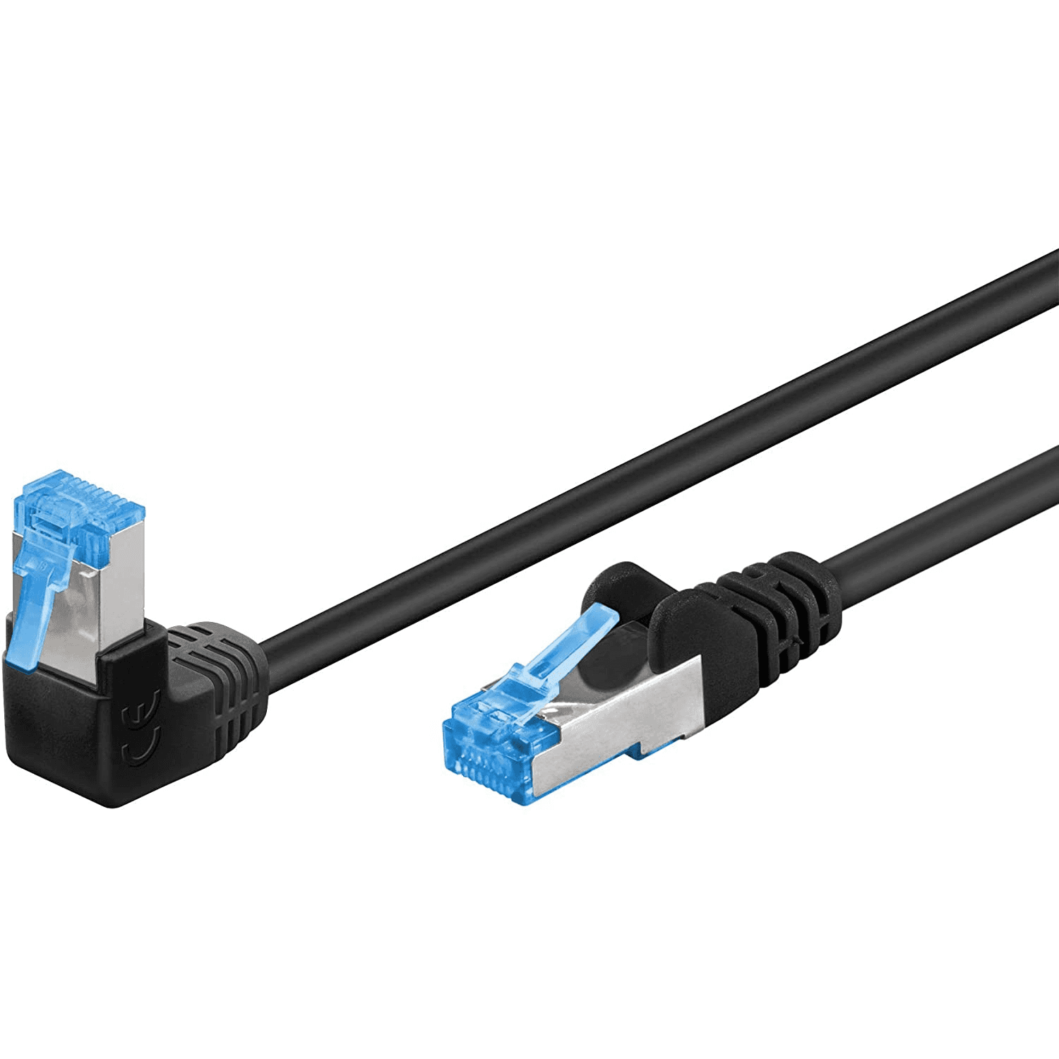Wentronic 51557 sieťový kábel čierny 1 m Cat6a S/FTP (S-STP)