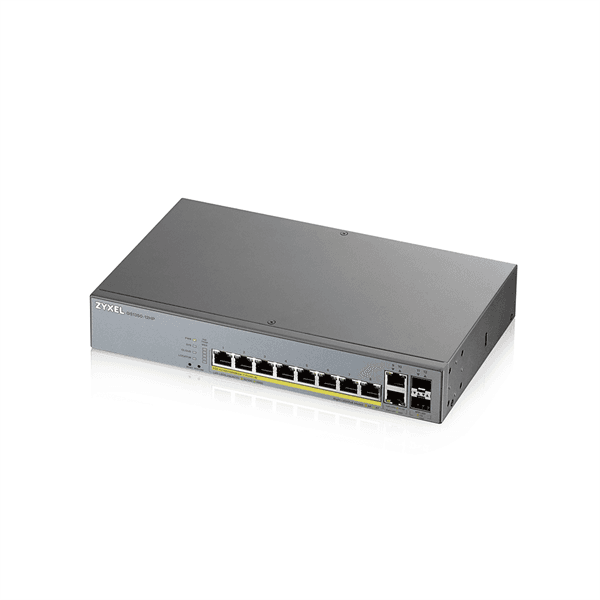 Zyxel GS1350-12HP-EU0101F sieťový prepínač Riadený L2 Gigabit Ethernet (10/100/1000) Podpora napájania cez Ethernet (PoE) Šedá