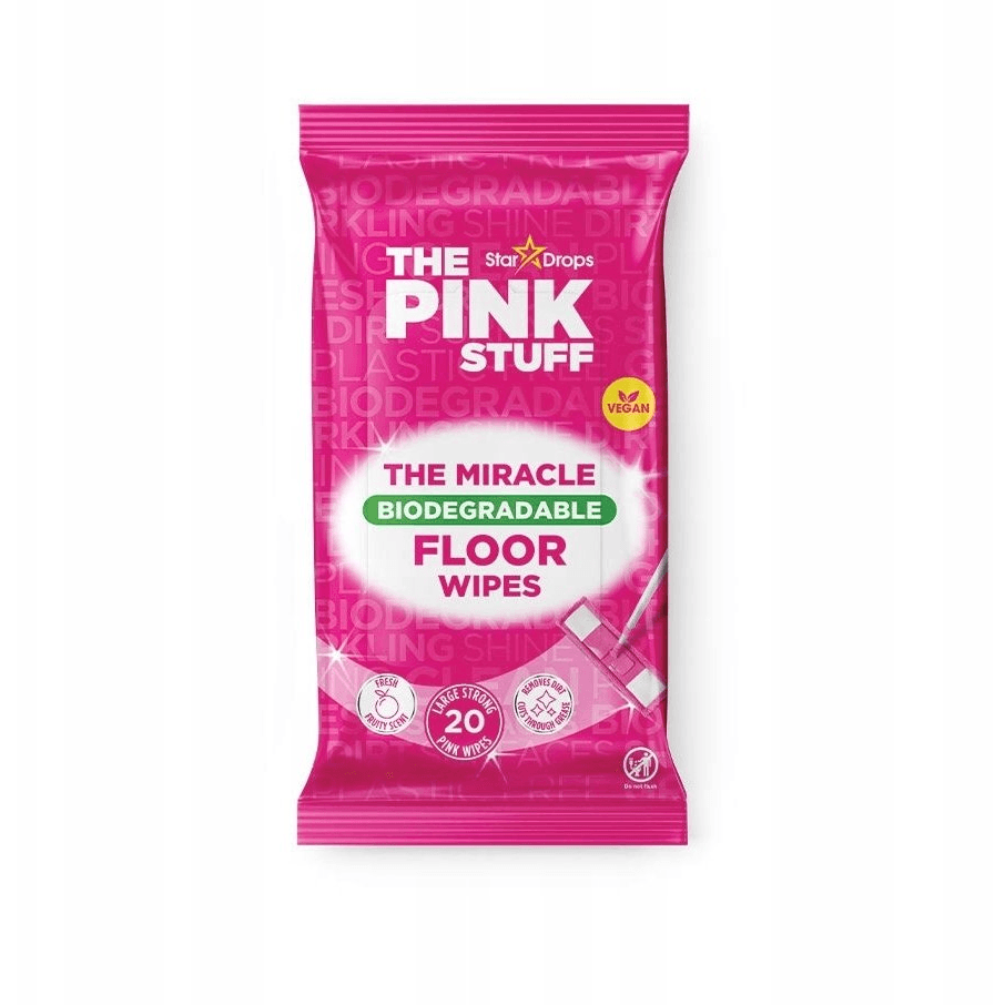 The Pink Stuff vlhčené utierky na umývanie podláh 0,85l