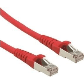 Patchcord Roline S/FTP 6a RJ45 / RJ45 1 m červený