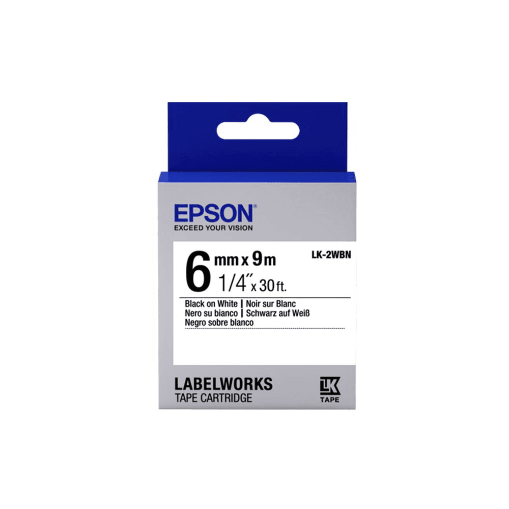 Epson LK-2WBN páska na tvorbu štítkov Čierna na bielej