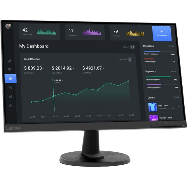 Lenovo C24-40 LED display 60,5 cm (23.8") 1920 x 1080 px Full HD Čierna