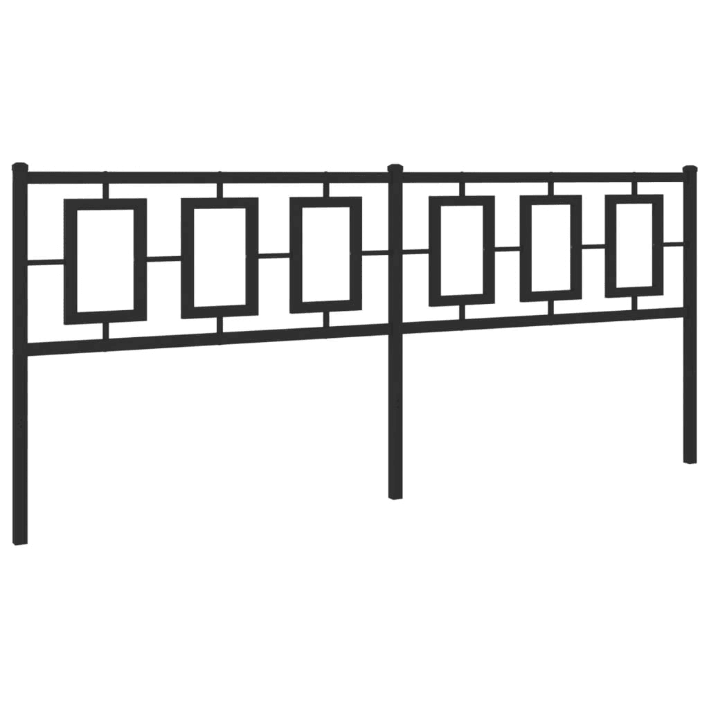 Kovové čelo, čierne, 200 cm