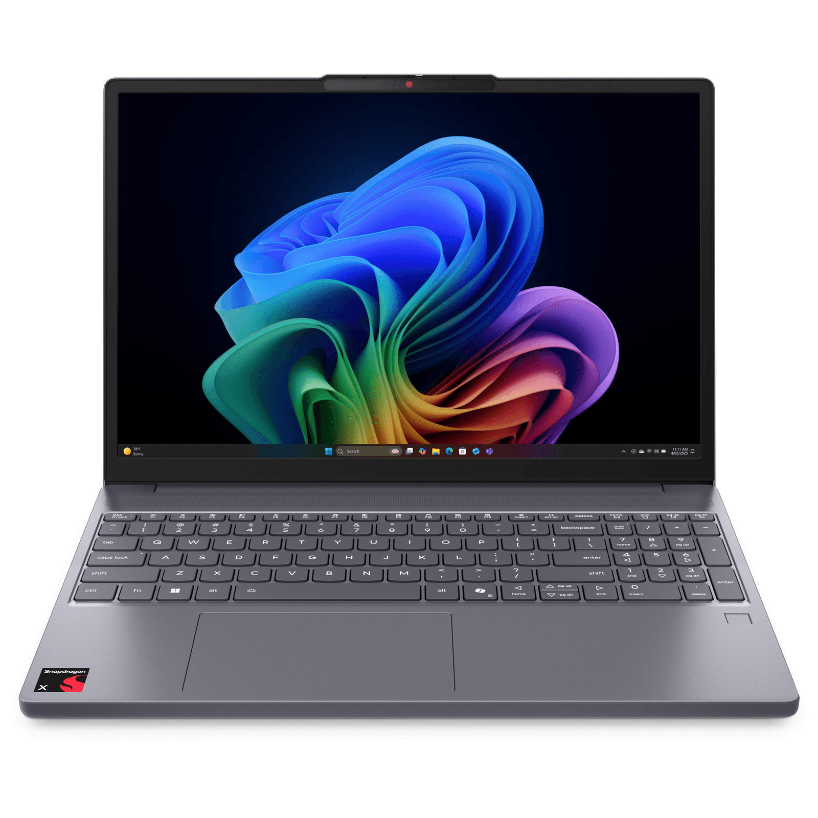 Lenovo IdeaPad Slim 3 15Q8X10 Copilot+ PC Snapdragon X1-26-100 Laptop 38,9 cm (15.3") WUXGA 16 GB LPDDR5x-SDRAM 512 GB SSD Wi-Fi 7 (802.11be) Windows 11 Home Anglický Šedá