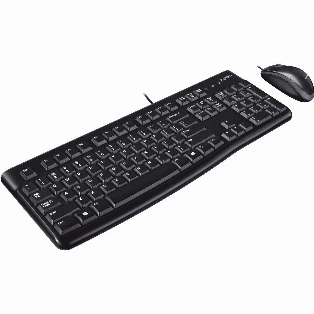 Logitech Desktop MK120 klávesnica Obsahuje myš USB QWERTY UK International Čierna