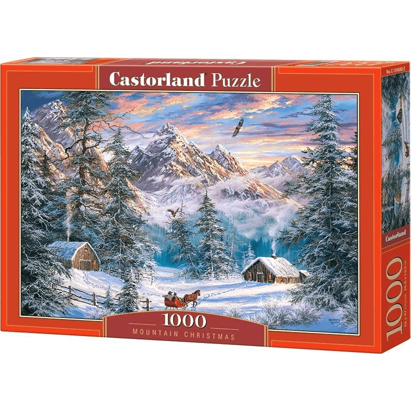 Castorland Mountain Christmas 1000 pcs Puzzle 1000 kusov Krajinka