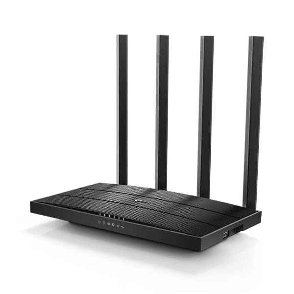 TP-Link Archer C6U bezdrôtový smerovač Gigabit Ethernet Dvojpásmový (2,4 ghz/5 ghz) Čierna