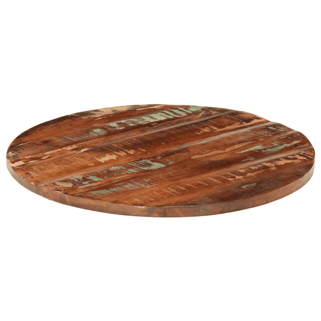 Doska stola, Ø 80x3,8 cm, okrúhle, masívne recyklované drevo