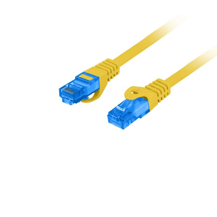 Patchcord Lanberg S/FTP kat.6A 0,5m LSZH CCA fluke passed žltá