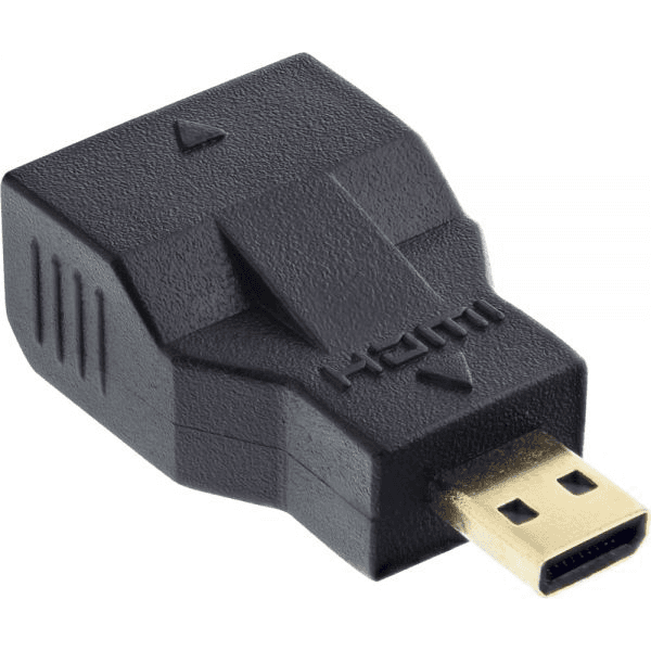 InLine 17690C káblová redukcia Micro-HDMI D plug HDMI D Čierna