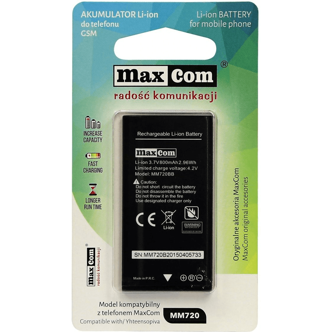 Originálna batéria Maxcom MM720BB/MM721 800 mAh