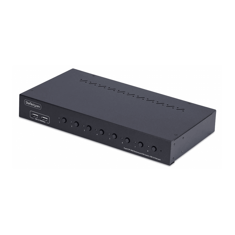 StarTech.com R8AD122-KVM-SWITCH KVM prepínač Inštalácia do Racku Čierna