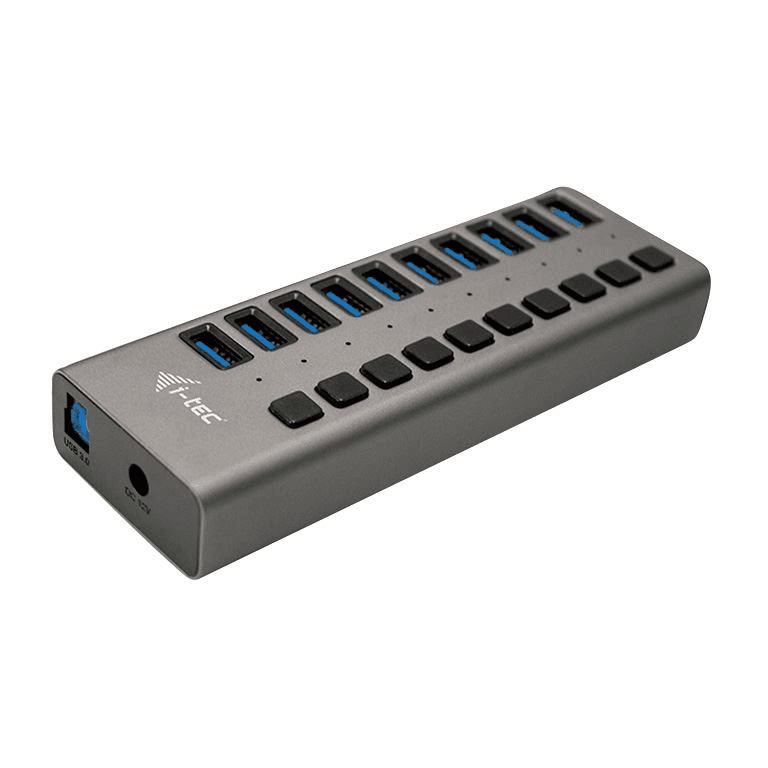 i-tec U3CHARGEHUB10 nabíjačka na PDA a mobilné telefóny Univerzálne Šedá AC Vnútorný