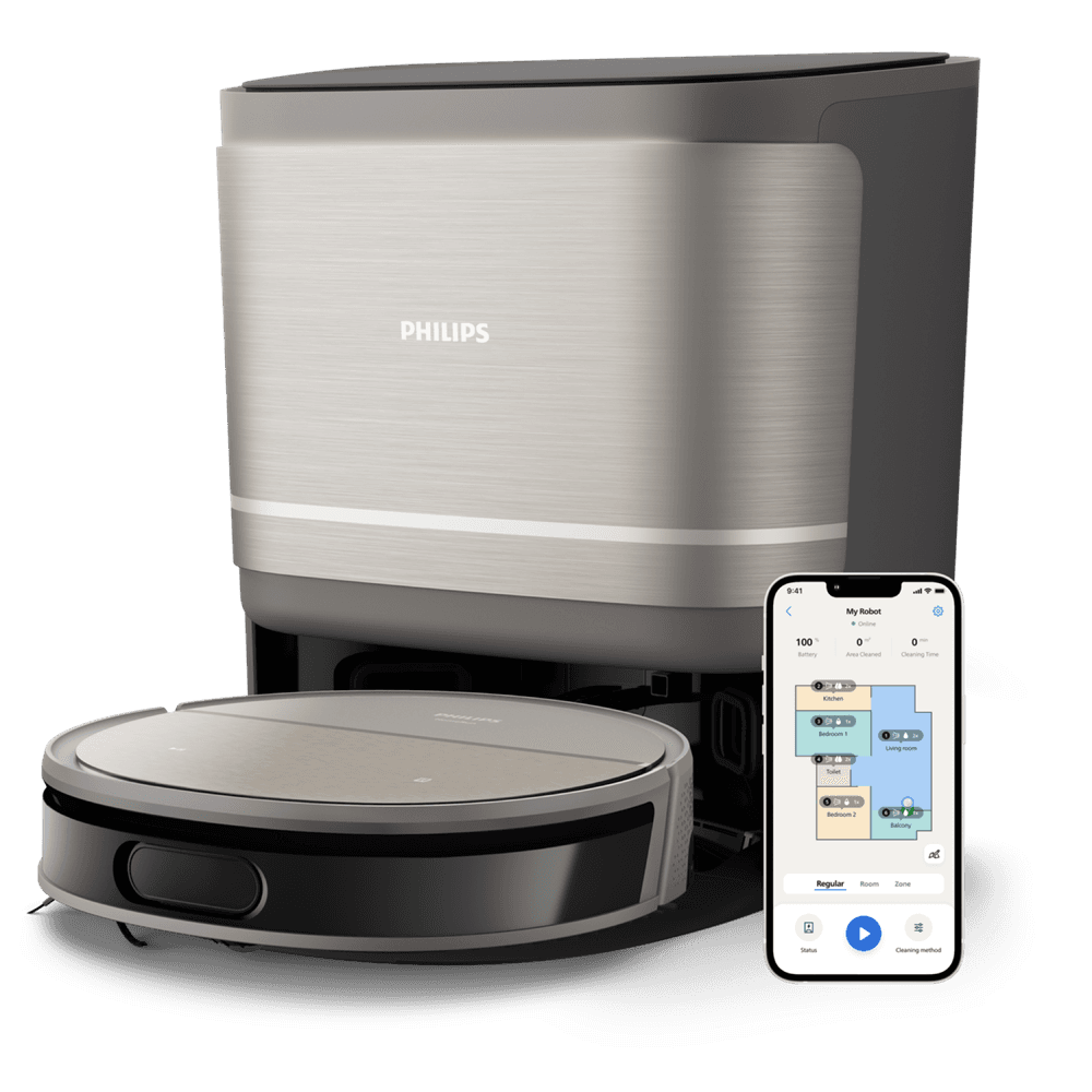 Philips XU9100/10 robotické vysávače 0,21 L Čierna