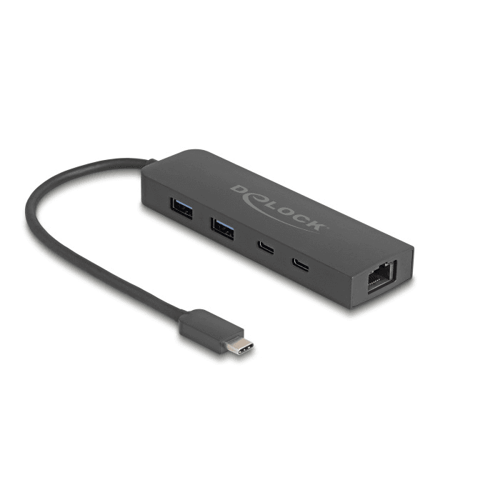 USB Hub 10 Gbps s 2.5 Gigabit LAN a Power Delivery 85W Delock 64110