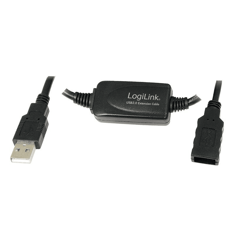 USB predlžovací kábel LogiLink UA0146 čierny 20 m
