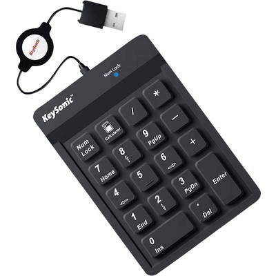 KeySonic ACK-118BK numerická klávesnica Univerzálne USB Čierna