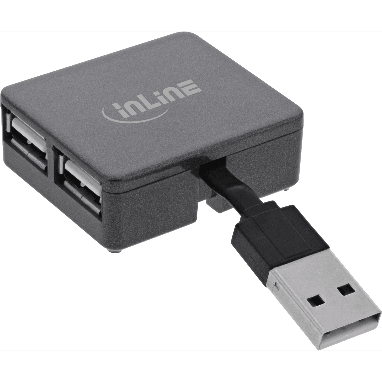 InLine 33293L hub USB 2.0 Type-A 480 Mbit/s Čierna