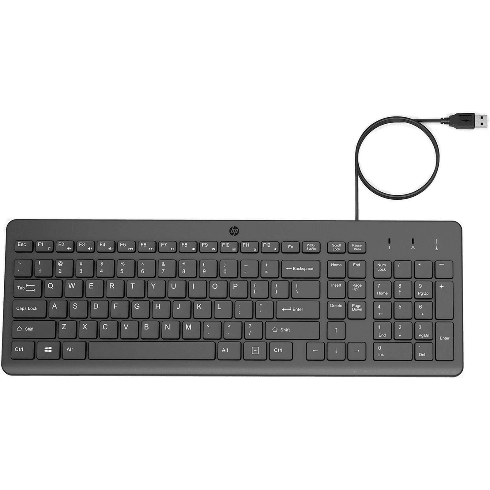 HP 150 USB-A Wired Keyboard klávesnica Univerzálne Čierna